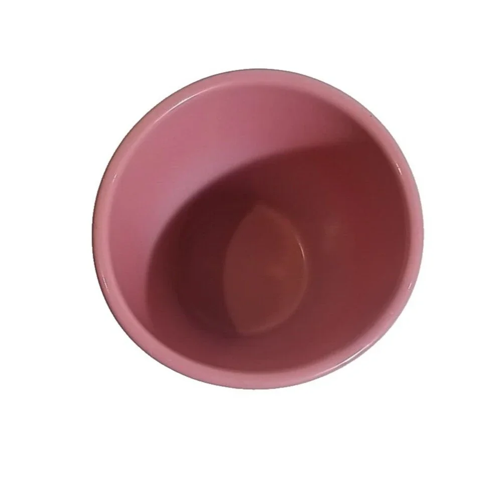 Vintage Pink Ceramic Planter Pot Mid Century Round Glazed 4.5x4 Made in Germany